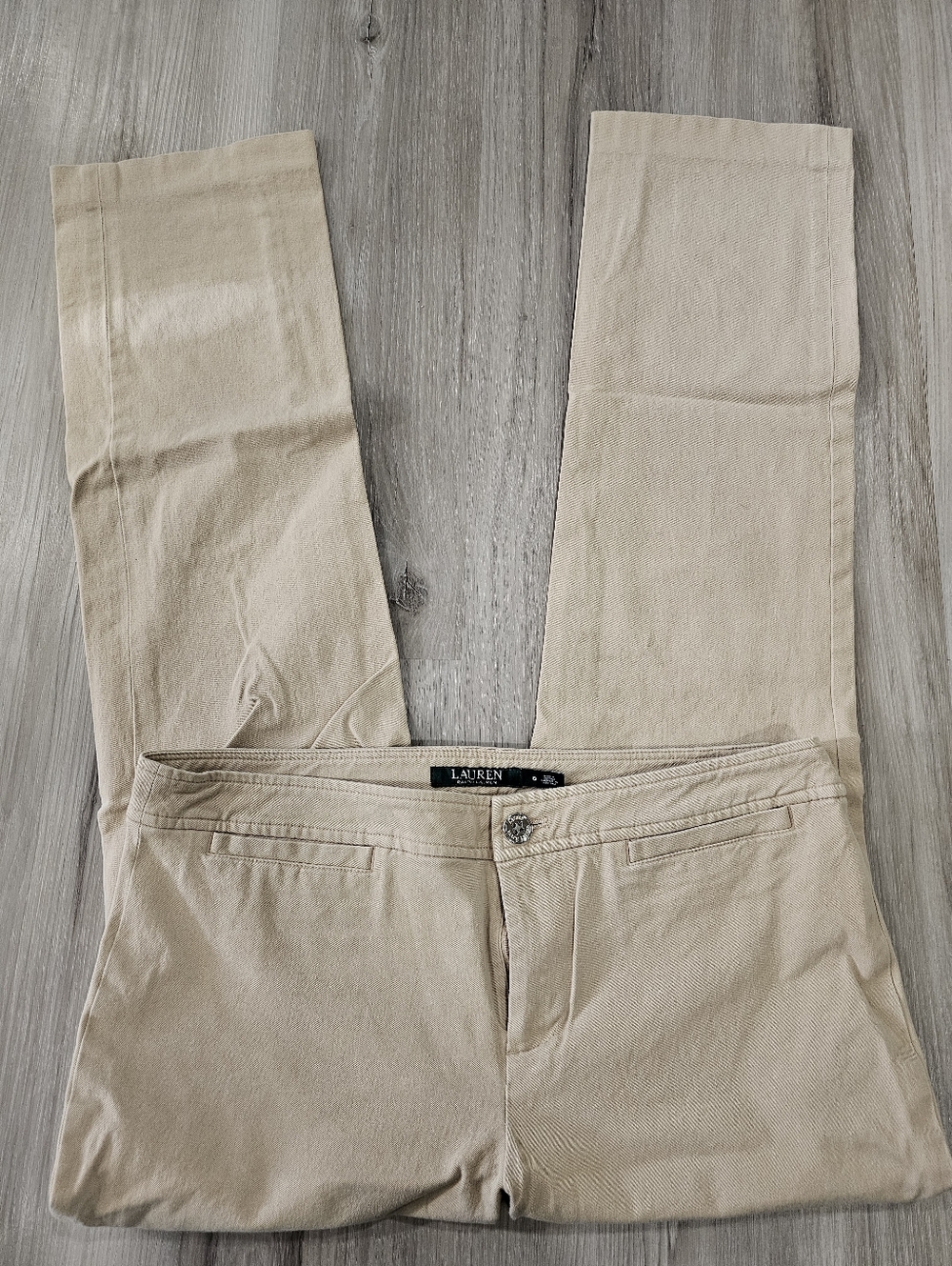 🟣3 For $51🟣 Lauren Ralph Lauren Women's Tan Modern Straight Pants